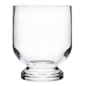 Glass Hurricane with Pedestal Base