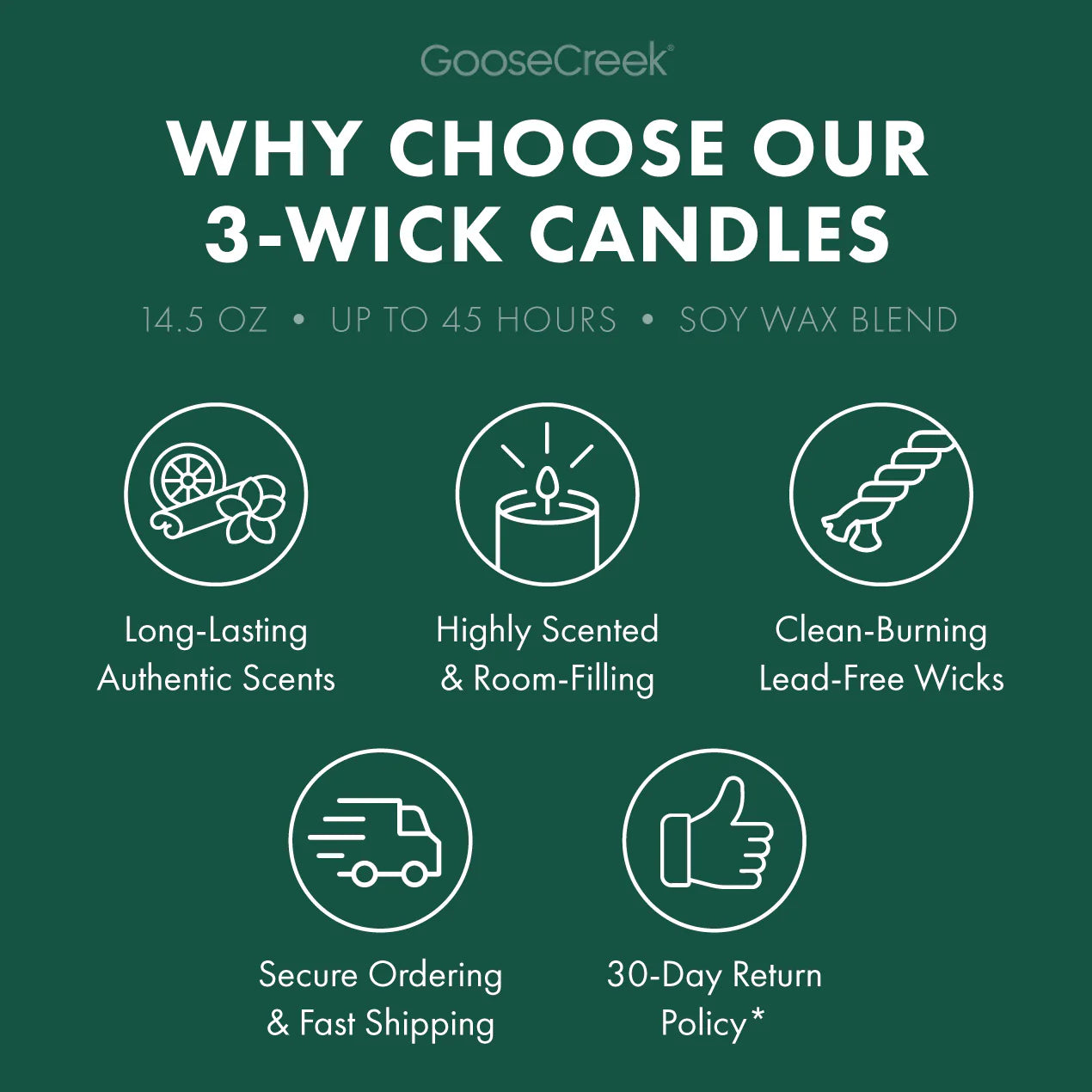 White Pine Lake Large 3-Wick Candle