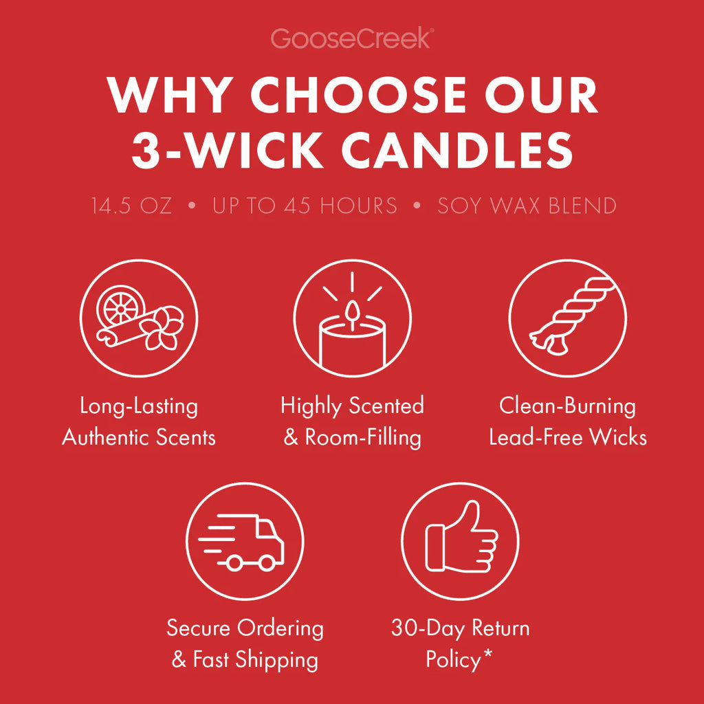 Pure Red Rose 3-Wick Candle
